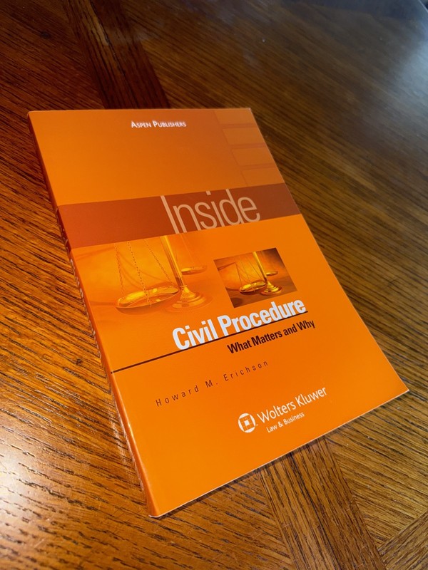 Inside Ser.: Civil Procedure by Howard Erichson (2009, Trade Paperback)
