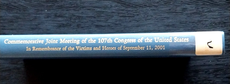 U.S. CONGRESS COMMEMORATE 9/11 HC BOOK FROM 9/6/2002 BELONGED TO BART STUPAK gallery
