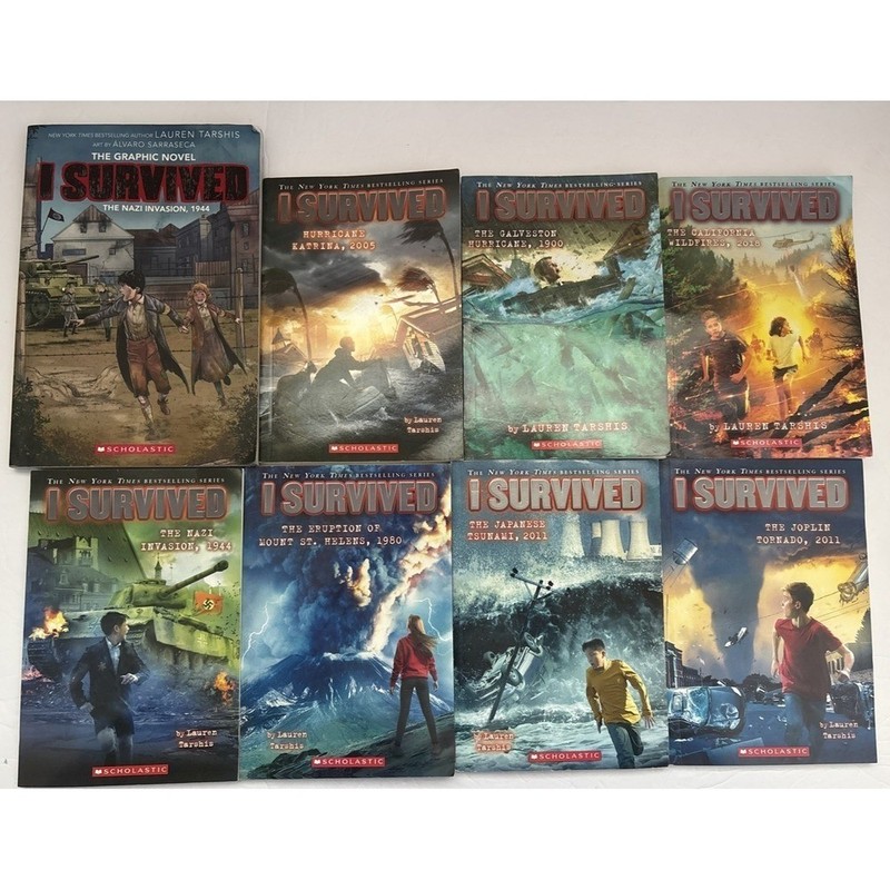 Lauren Tarshis I Survived Lot of 8 Paperback Book Bundle Historical Homeschool