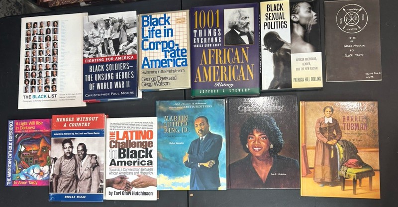 African American History Culture Books Lot MLK Oprah Black List WWII 11+