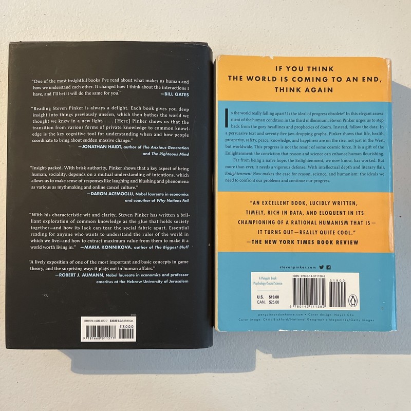 STEVEN PINKER. 2 Books.Enlightenment Now-When Everyone Knows That Everyone Knows gallery