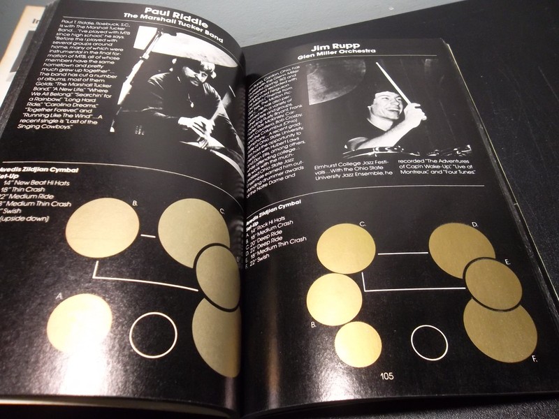 1980 Zildjian Cymbal Set-Ups Of Famous Drummers. 233 Page Illustrated SC Book. gallery
