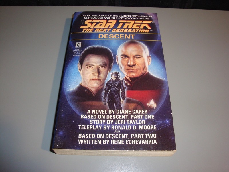 Star Trek TNG Descent Diane Carey Science Fiction Novel Pocket Books TV Tie In