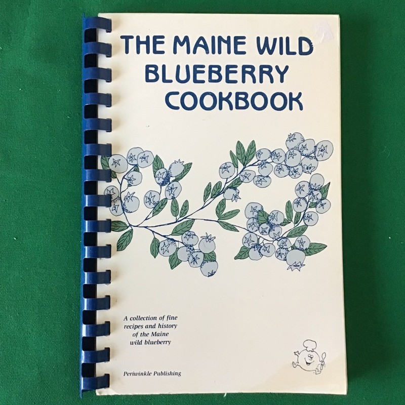 Bar Harbor Maine Wild Blueberry Vtg 1990s Spiral Cookbook Periwinkle Publishing