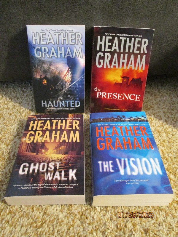 Lot of 4 – Harrison Investigation Books by Heather Graham – Haunted, Presence