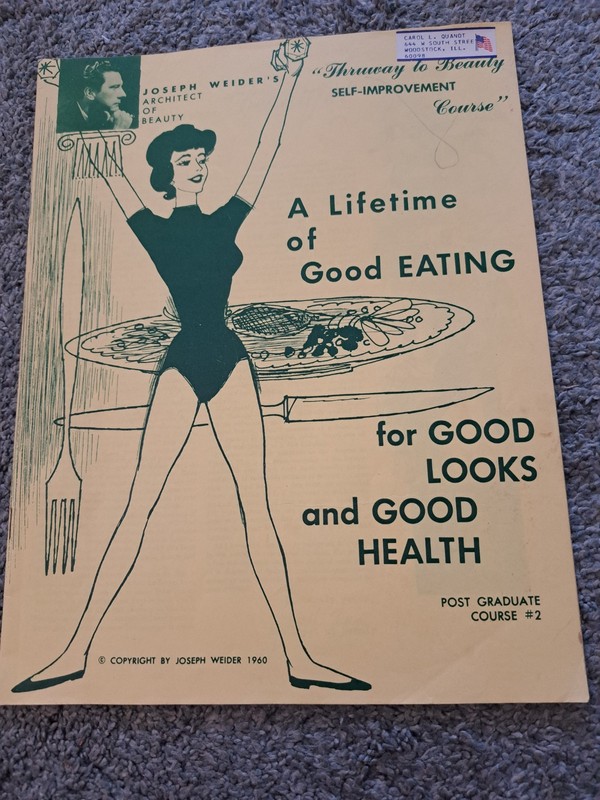 Joseph Weider’s Thruway Beauty Self-Improvement Course a Lifetime Good Eating