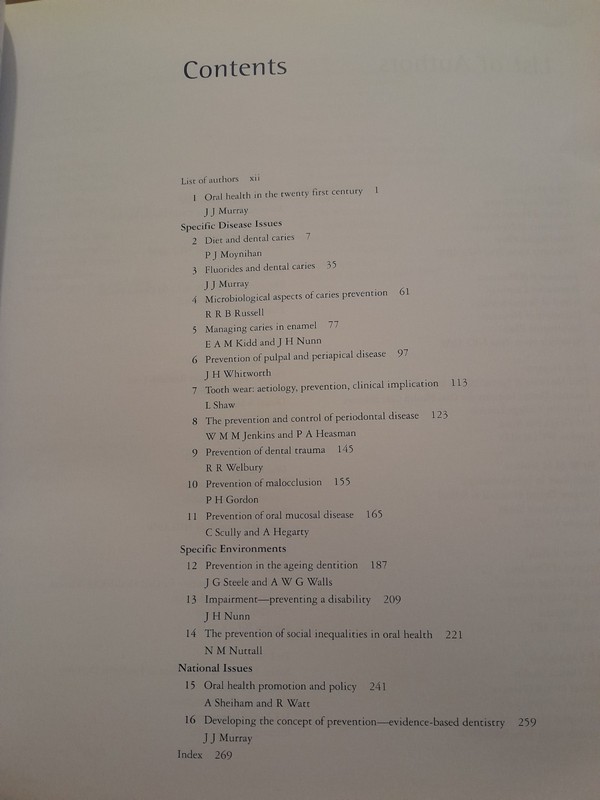 Prevention of Oral Disease by June H. Nunn (2003, Uk-Trade Paper) gallery