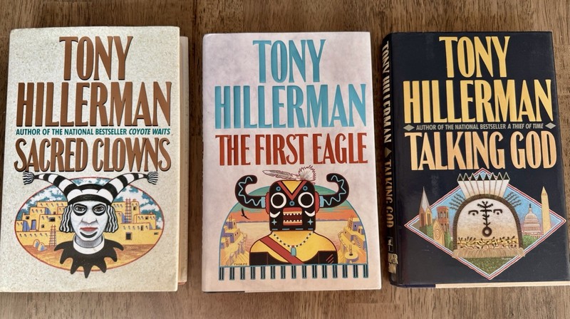 Tony Hillerman 1st Editions Sacred Clowns SIGNED, Talking God, & The First Eagle