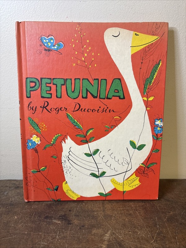 VINTAGE CHILDRENS BOOK 1950 PETUNIA by ROGER DUVOISIN ALFRED A. KNOPF, INC.