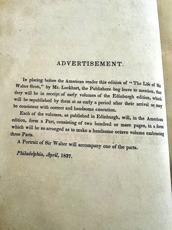 1837, Memoirs of the Life of Sir Walter Scott (Complete), 2 Volumes, gallery