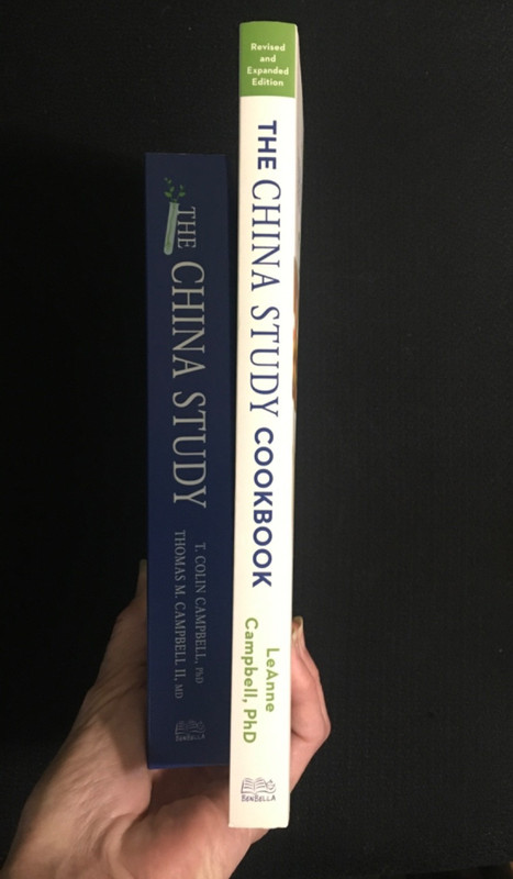 Lot THE CHINA STUDY Revised & Expanded Edition Nutrition + COOKBOOK Vegetarian gallery