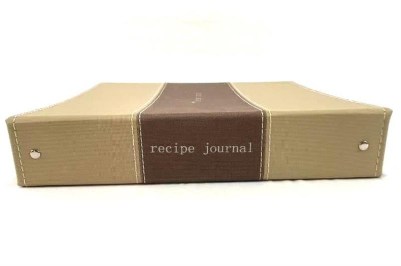 Recipe Journal Binder with Cards, Dividers & Protector Sheets - Brown gallery