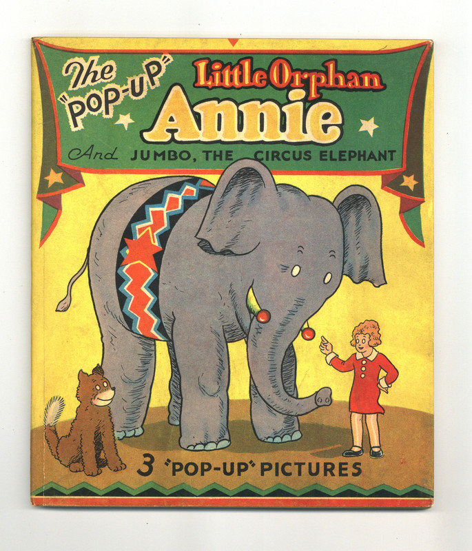 Pop-Up Little Orphan Annie and Jumbo the Circus Elephant HC #208 VF+ 8.5 1935