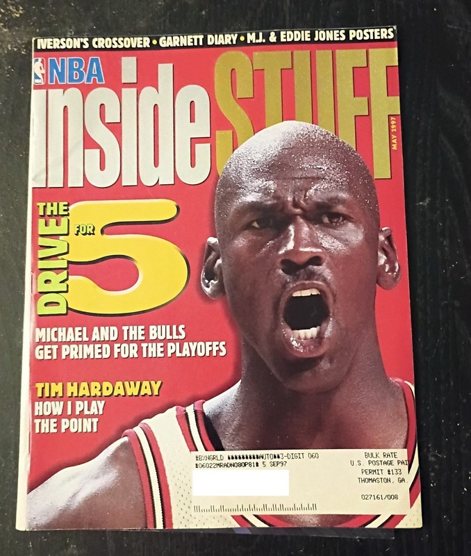 NBA Inside Stuff May 1997 Michael Jordan «Drive For 5» with Poster