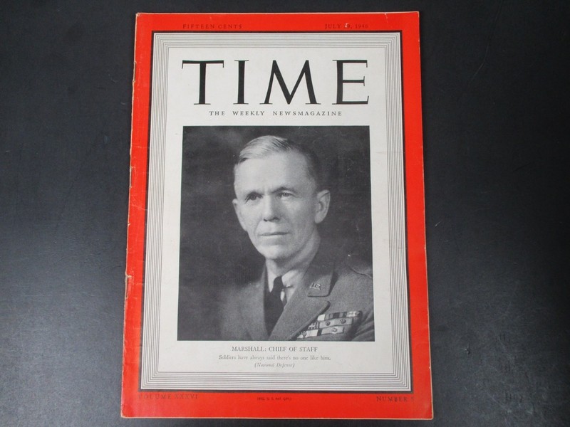 Time Magazine July 29, 1940 Marshall: Chief of Staff -full magazine