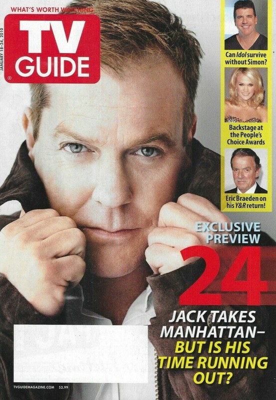 TV Guide Magazine 24 Kiefer Sutherland Regina King Spartacus Project Runway 2010