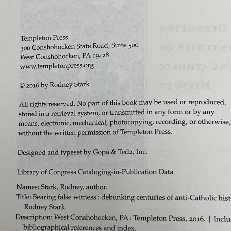 Bearing False Witness: Debunking Ce..., Stark, Professo gallery