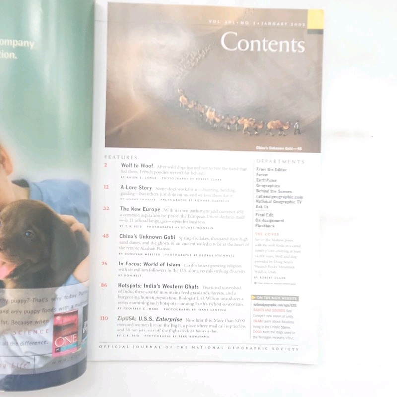 National Geographic 2002 January, March, May - December Wolf to Woof / Diamonds gallery