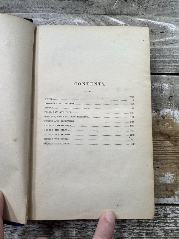 1868 Antique Literature Book “Thackeray’s Lectures” gallery