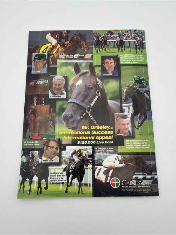 The Blood-Horse Magazine December 8, 2007 / Synthetic Surfaces gallery