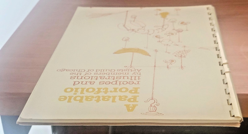 Vintage A Palatable Portfolio Cookbook Chicago Artists Guild Undated Mid Century gallery