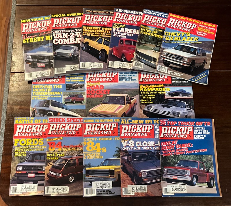 Vintage Petersens Pickup Van & 4WD Magazines 1983-1984