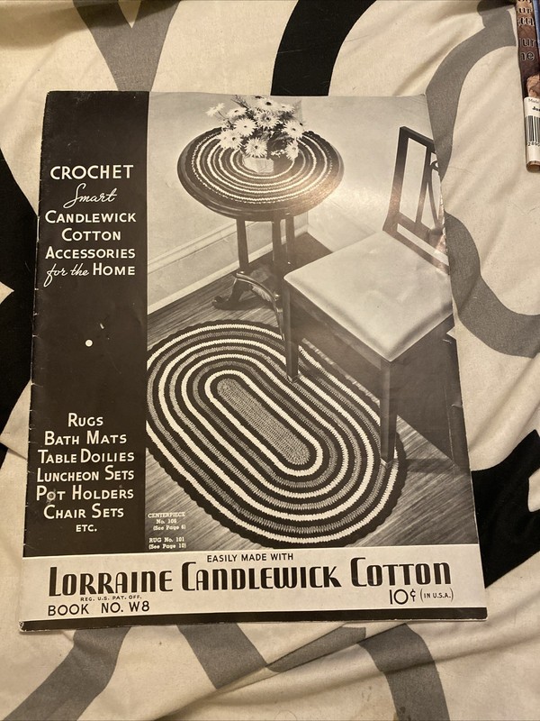 Vtg 1937 Lorraine Candlewick Cotton Color Catalog Pattern Designs 20pg Bklt Q330