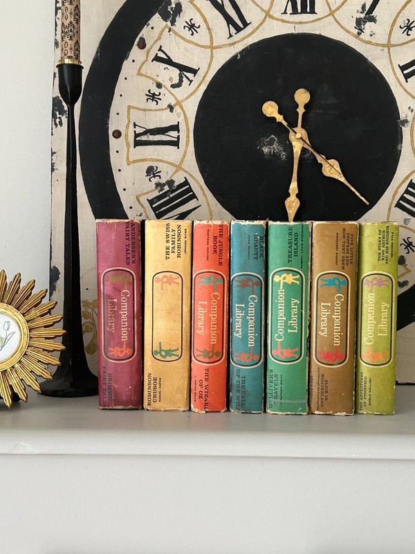 Lot of 7 Vintage Companion Library Books Classic 2 in 1 Stories HC Books