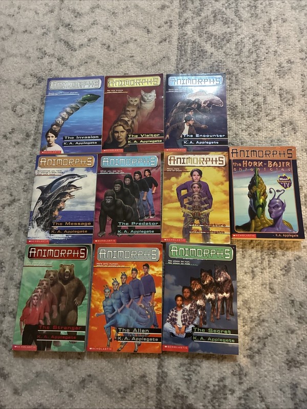 Animorphs Series Book Lot of 10 Numbered 1-9 K.A. Applegate Scholastic First ED