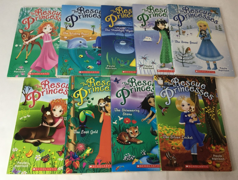Lot of 9 Rescue Princesses Chapter Books 1-9 by Paula Harrison Scholastic RL3