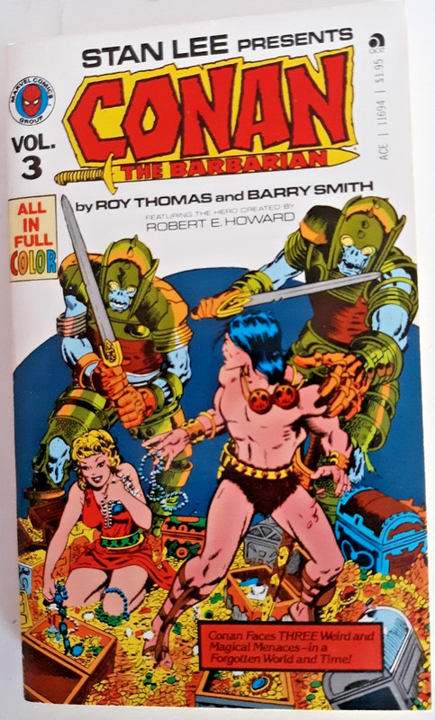 Conan the Barbarian # 3 Stan Lee Roy Thomas Barry White paperback 1978 unread