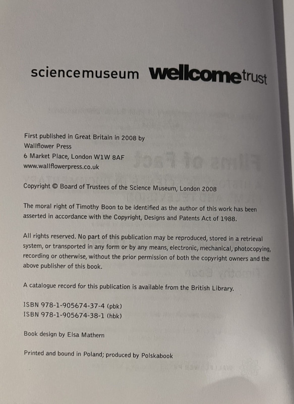 Films of Fact: A History of Science in Documentary Films - Timothy Boon - PB gallery