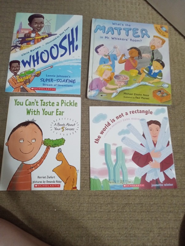 4 Books Science What is Matter World Not Rectangle Whoosh Can’t Taste Pickle