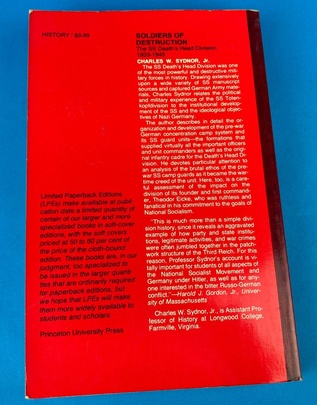 Vintage Book Soldiers of Destruction Charles W. Sydnor PB 1977 SS Death's Head gallery