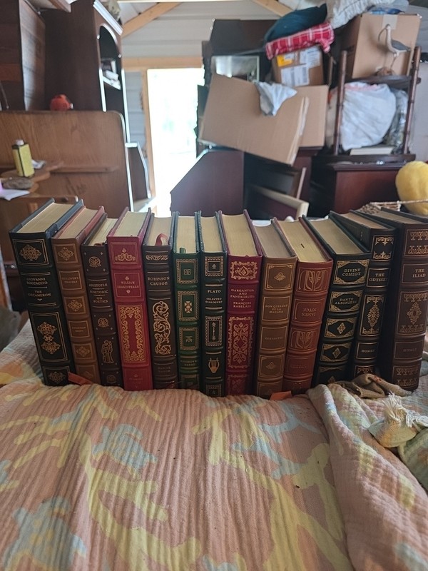 LOT 16 FRANKLIN LIBRARY LEATHER BOUND BOOKS COLLECTION LOT, GOLD GILDED, 70s-80s