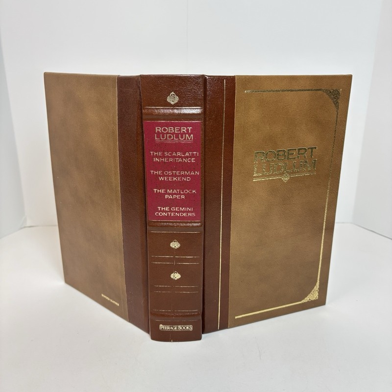 Robert Ludlum Omnibus Hardcover 1986 Octopus Books Bonded Leather 4 Novels 1i