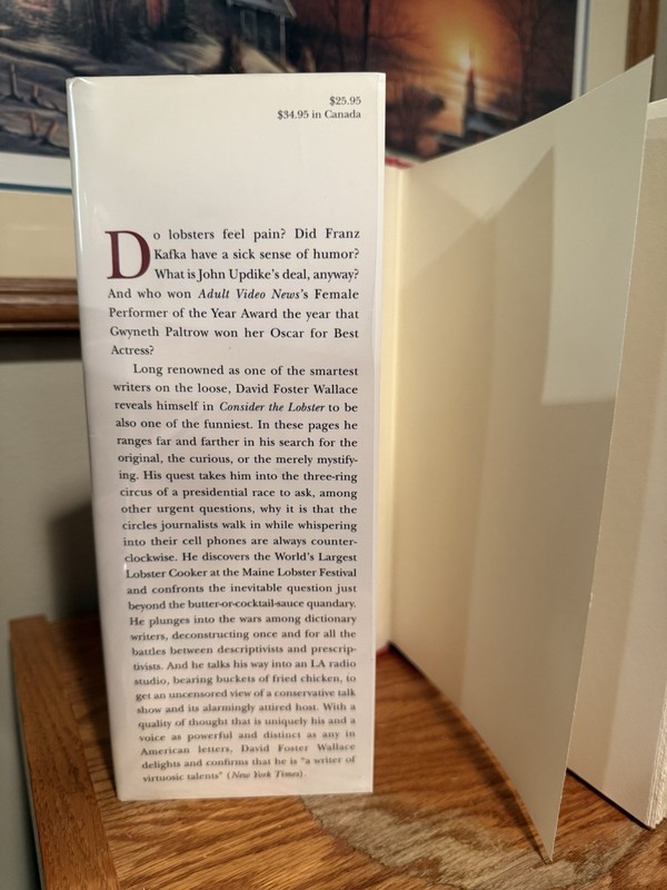 David Foster WALLACE, CONSIDER The LOBSTER, 1ST ED. / 1ST PRINT. (2005), HC DJ gallery
