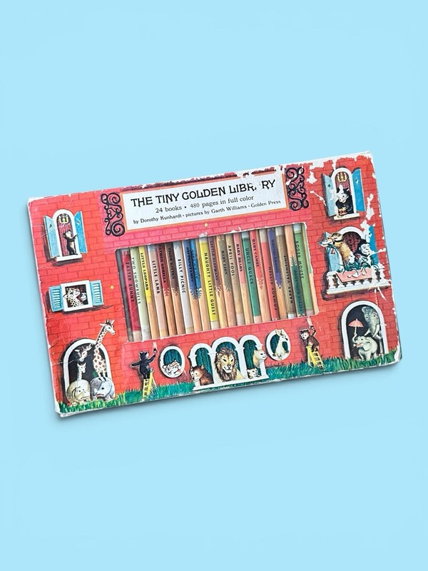 Vintage Golden Books Tiny Golden Mini Library Boxed Set x23 – Midcentury Kitsch