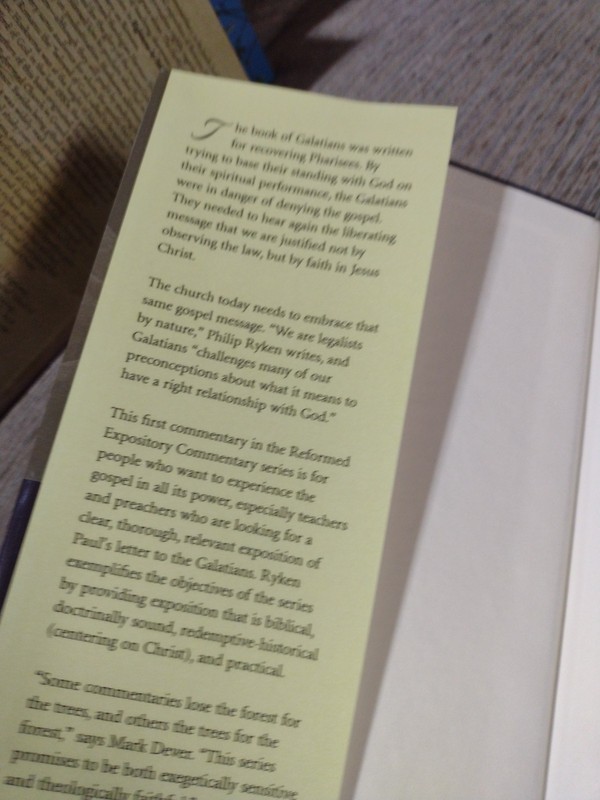 Galatians by Philip Graham Ryken (2005, Perfect / Hardcover) gallery