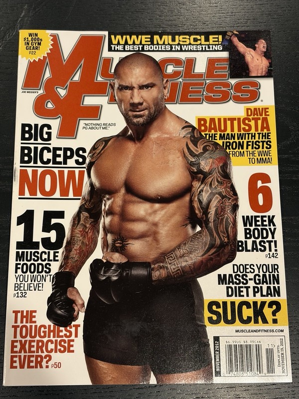 Muscle & Fitness Magazine — November 2012 — Dave Bautista WWE MMA Cena Label