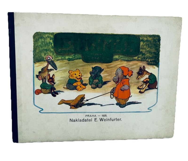 1925 Czech Children’s Book Veselé Příhody Mladého Hrocha Bobínka Praha