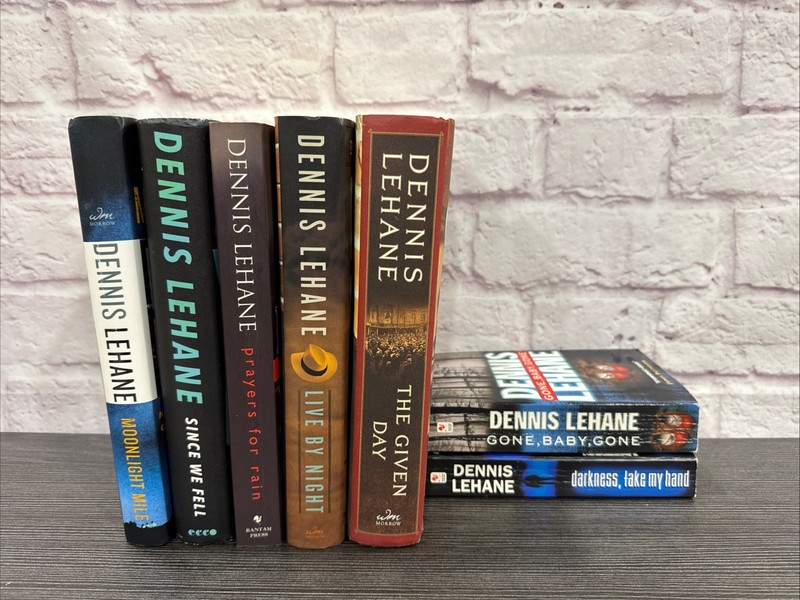 Dennis Lehane Book Lot Of 7 Live By Night Moonlight Mile The Given Day