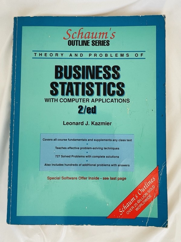 Schaums Outline of Theory and Problems of Business Statistics w Comp Application