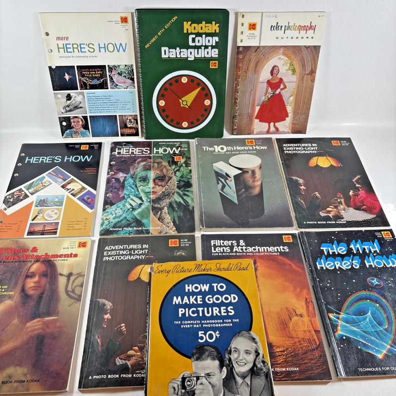 Vintage KODAK Photography How-To Books & More Lot of 12 1960s-1980s