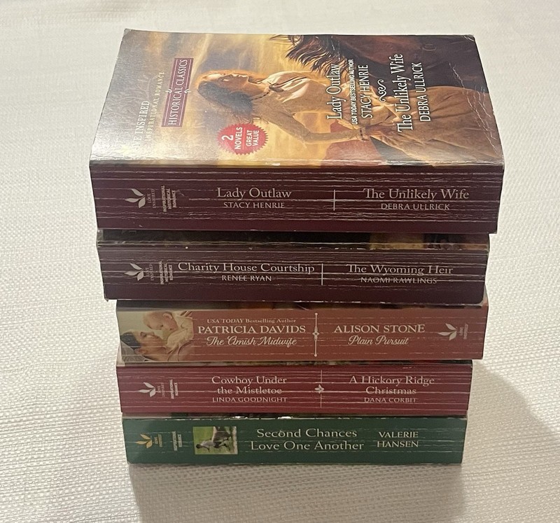 Lot of 5 Love Inspired Inspirational 2 In 1 Double Paperback Books (10 Novels)