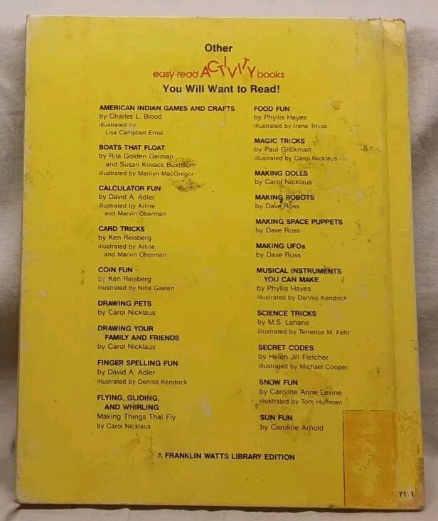 Caroline Arnold - Sun Fun, 1st Edition, Hardback, Easy Read Activity Book, 1981 gallery