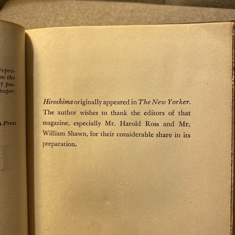 Hiroshima by John Hersey RARE FIRST EDITION 1946 No Dust Jacket gallery