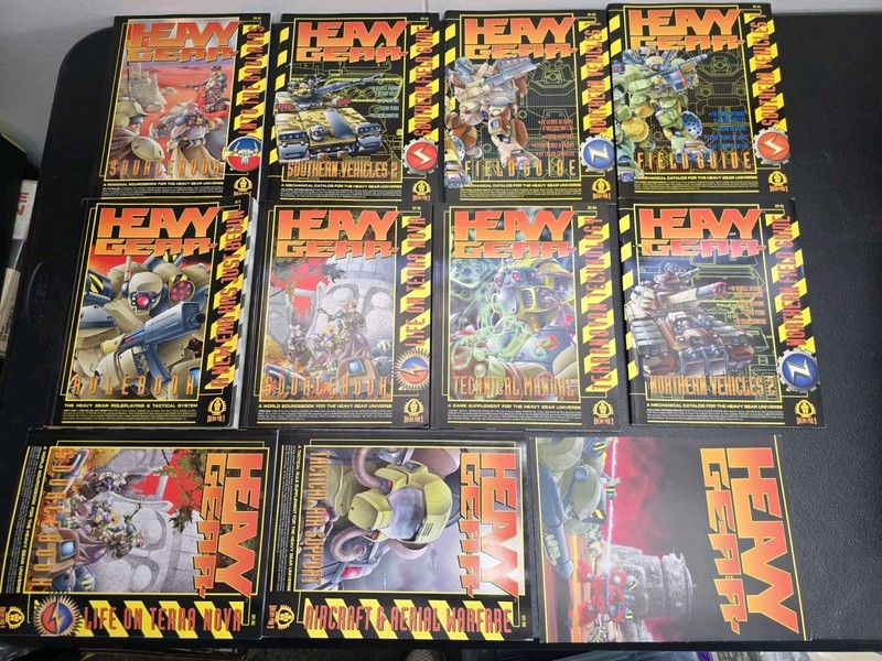 Heavy Gear RPG Book Lot Dream Pod 9 Terra Nova Field Guides Sourcebooks