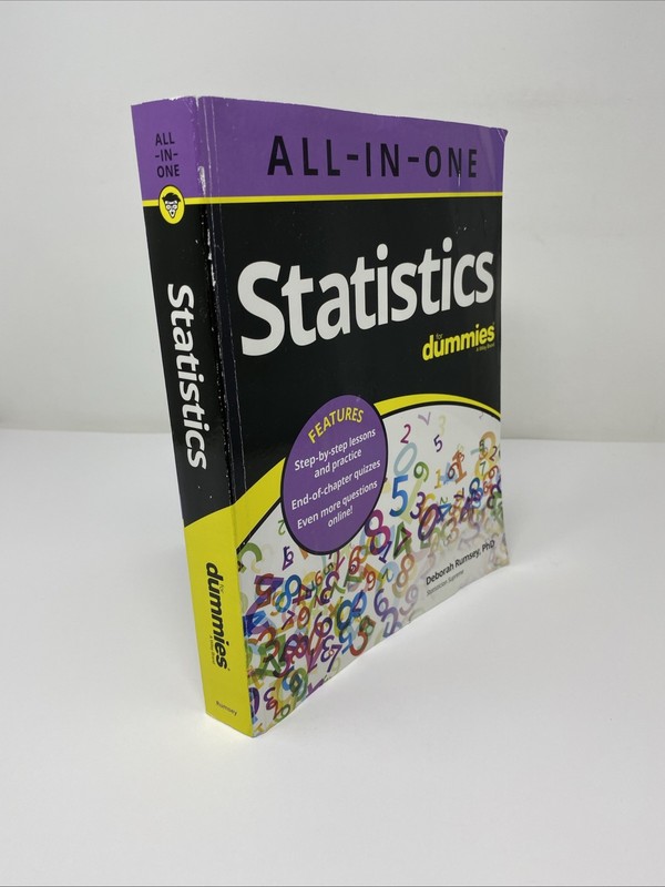 Statistics All-In-One for Dummies by Deborah J. Rumsey (2022, Trade Paperback) gallery