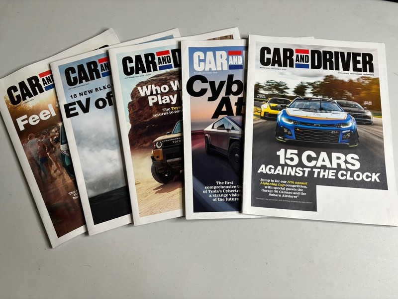 5 x Lot Car & Driver Magazines March – December 2024 Color Photographs
